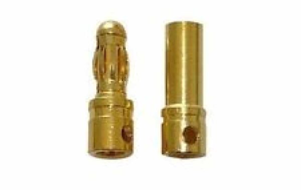 5mm gold plated bullet connectors (pair)