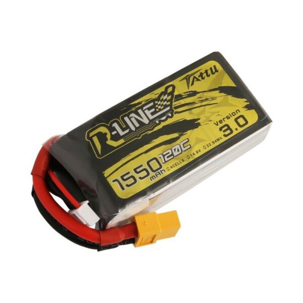 Tattu R-Line 3.0 1550mAh 14.8V 120C 4S1P Lipo Battery XT60