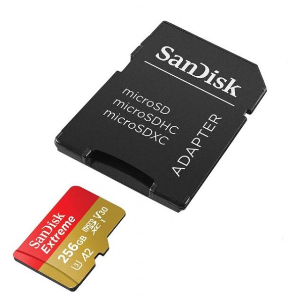 MEMORY CARD SANDISK EXTREME, 256GB, 160MB / S, CLASS 10, U3