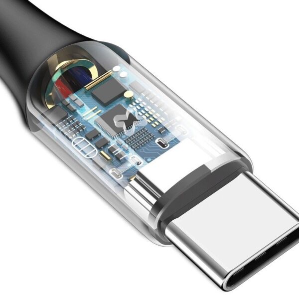 Kабел Baseus X-typе с LED светлина, USB-C, QC 3.0 1m 3A