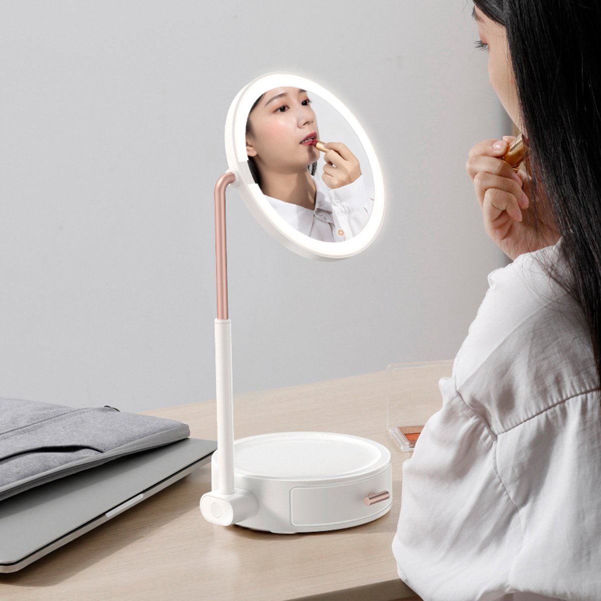 Огледало за гримиране Baseus Beauty с LED светлина