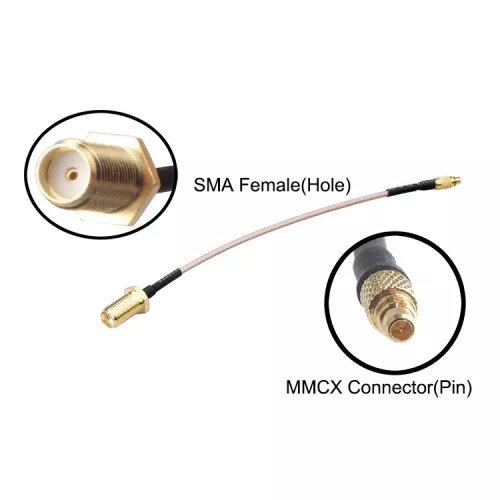 RJX - MMCX to SMA Female Low Loss FPV Antenna Extension Cable Antenna Adapter
