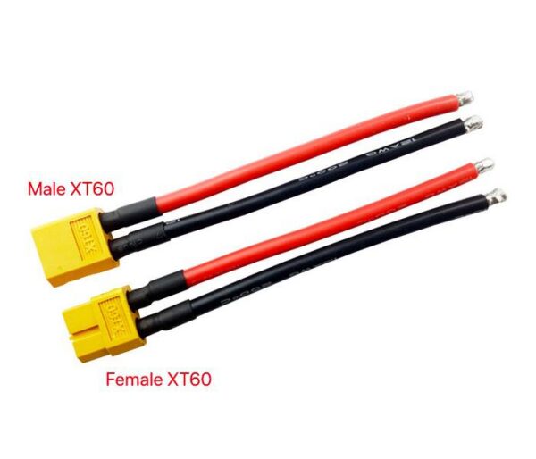 Amass XT60 Female Connector + Soldered 14AWG 100mm Cable