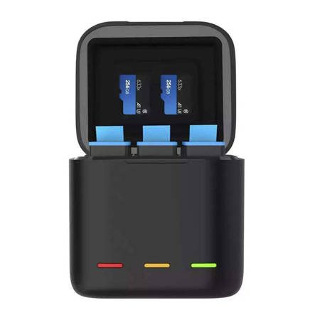 Telesin 3-slot charger box + 2 batteries for GoPro Hero 9/Hero 10/Hero 11